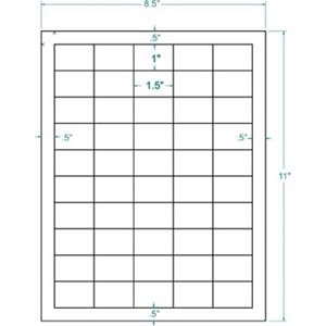 UPS Bar Code Square Corner, inkjet/laser/copier, 1 1/2 x 1, 5 across, 50 on a sheet, 250 sheets, qty 12,500