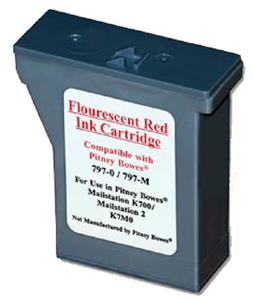 Pitney Bowes Compatible Ink Cartridge 797-0 - capacity: 20ml - red fluorescent