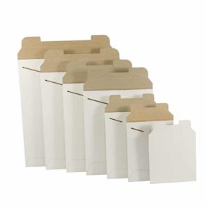 White Stayflat Paperboard Mailers