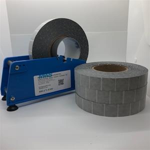 Wafer Seal Starter Kit - Includes a Manual Tab Dispenser and Three Rolls of 1" Translucent Wafer Seals No Perferation (Now comes with 4th roll free!!)