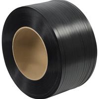 PS3227 - 1/2" x 6600' - 9" x 8" Core Machine Grade Polypropylene Strapping - Embossed (Black)