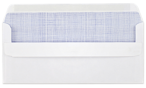 #10 - 24lb White Wove w/ Tint Regular Side Seam Flip-Stik - 2500 per carton