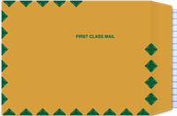 5275 - 10 x 13 - 28 Roptex (Brown Kraft) SFI Open End Catalog Kwik-Tak First Class Border - 500 per carton