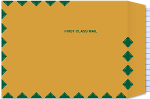 10 x 13 - 28 Roptex (Brown Kraft) SFI Open End Catalog Kwik-Tak First Class Border - 500 per carton