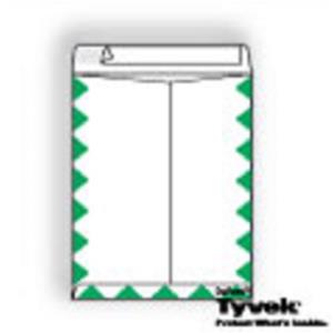 10x15 Tyvek Printed Green 1st Class Border- WHITE - QTY 500