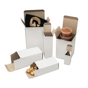 2.5 x 1.75 x 4 White Reverse Tuck Cartons - 24pt CCNB - 500 per case