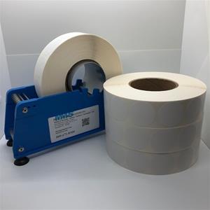 Wafer Seal Starter Kit - Includes a Manual Tab Dispenser and Three Rolls of 1.5" White Wafer Seals (Now comes with 4th roll free!!)